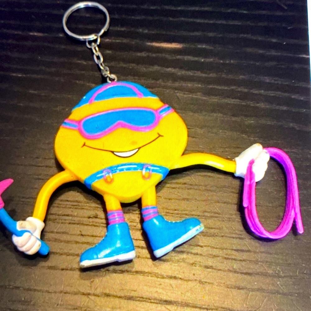 Vintage bendy keychain 2000 mountain climber